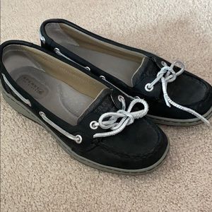 Sperry Top Sider Black Boat Shoes